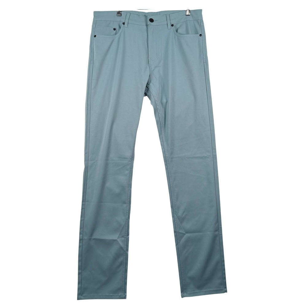 Jachs New York 34x34 33" inseam Tech Pants Teal Stretch Straight Leg Performance